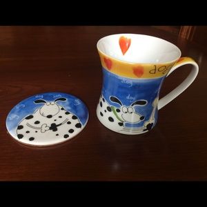 For Dog lovers Blue Porcelain Mug & Coaster set